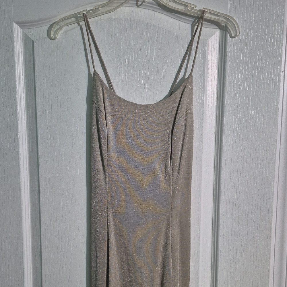 Elegant Beige Spaghetti Strap Prom Dress‎